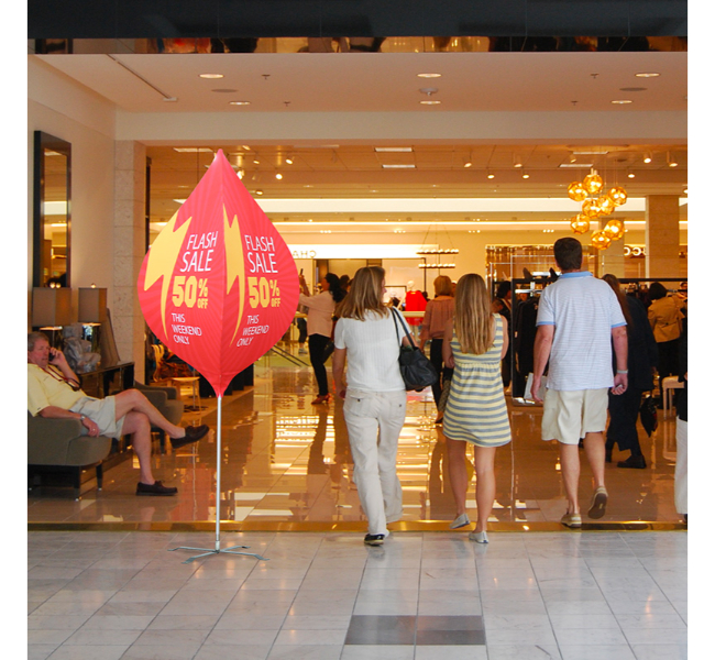 Spinning dart banner flag - Premium printing and custom designs for businesses and events.