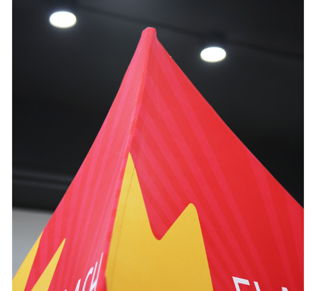 Spinning dart banner flag - Premium printing and custom designs for businesses and events.