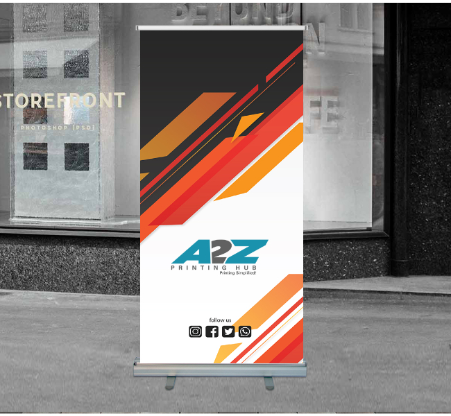 Standard roll up banner stands silver - Premium printing and custom designs for businesses and events.