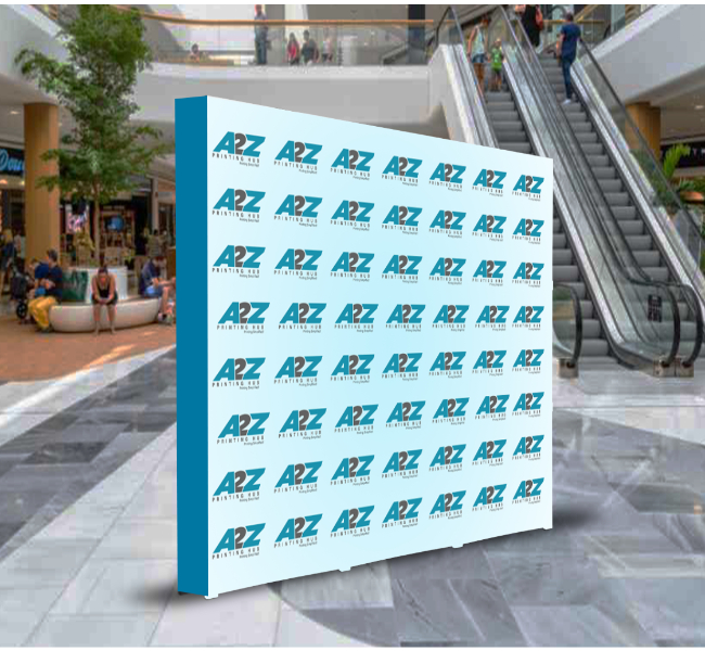 Step repeat fabric pop up display straight - Premium printing and custom designs for businesses and events.