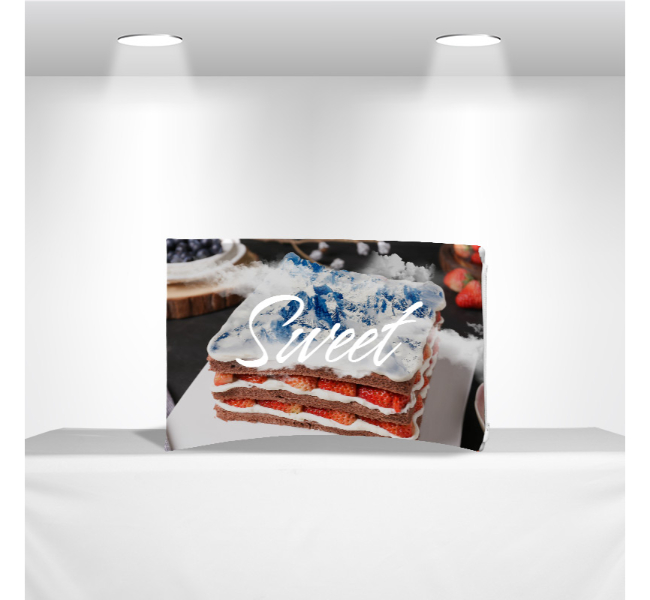 Tabletop tension fabric display - Premium printing and custom designs for businesses and events.