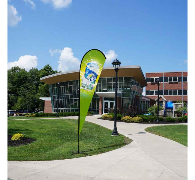 Outdoor Teardrop Flag - Vibrant and weather-resistant