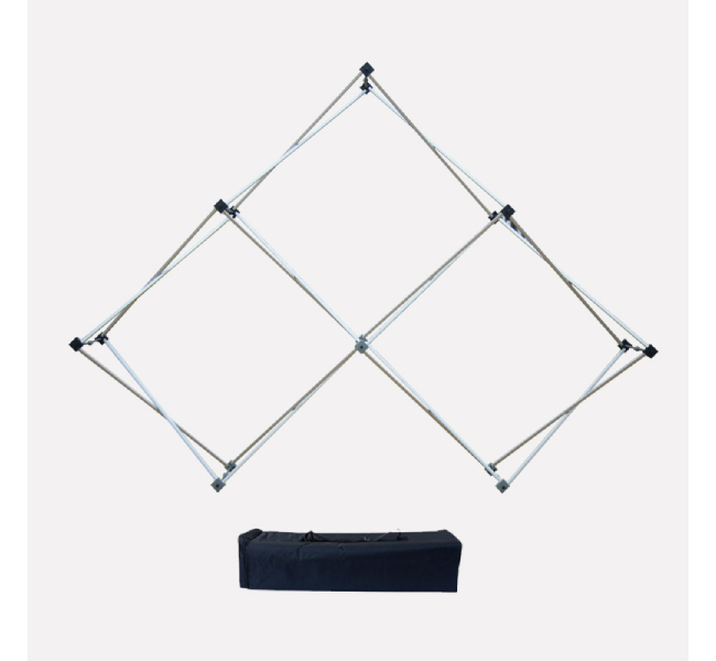 Triangular small grid table top pop up display - Premium printing and custom designs for businesses and events.